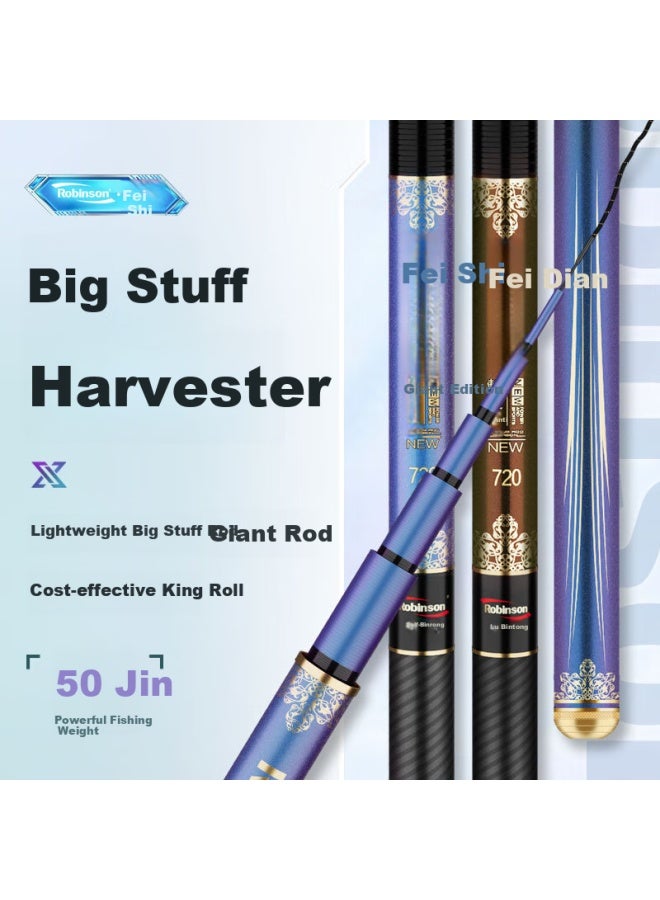Robinson Feisei Light Heavy Rod, Ultra-light And Ultra-hard Carp Fishing Rod, 28 Sections, Sturgeon Fishing Pole, Hand Rod, 3.6m, 6h28 Sections - Image 1