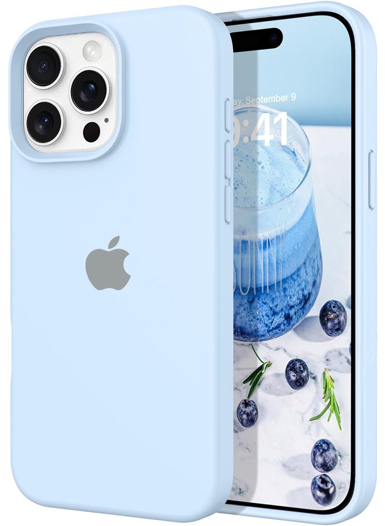 Case Up Compatible with Apple iPhone 15 Pro 6.1 Inch, Soft & Premium Liquid Silicone [Anti-Scratch Microfiber Lining] Shockproof Protective Slim Phone Cover- Blue - Image 1