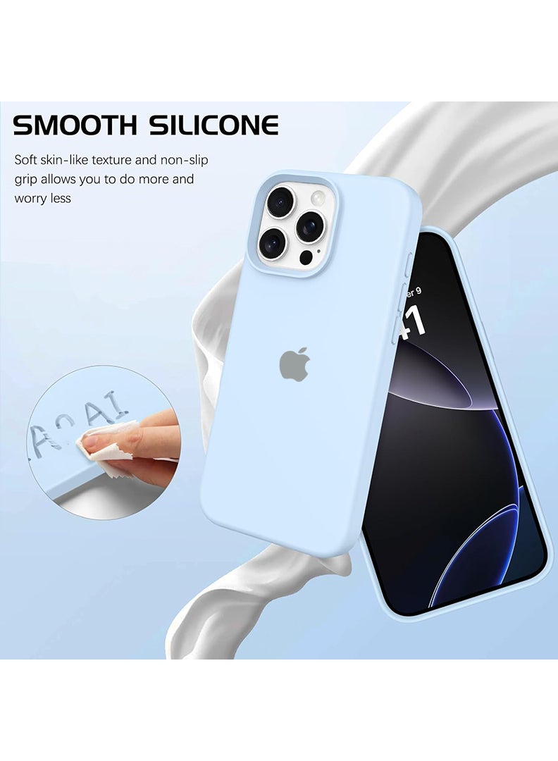 Case Up Compatible with Apple iPhone 15 Pro 6.1 Inch, Soft & Premium Liquid Silicone [Anti-Scratch Microfiber Lining] Shockproof Protective Slim Phone Cover- Blue - Image 2