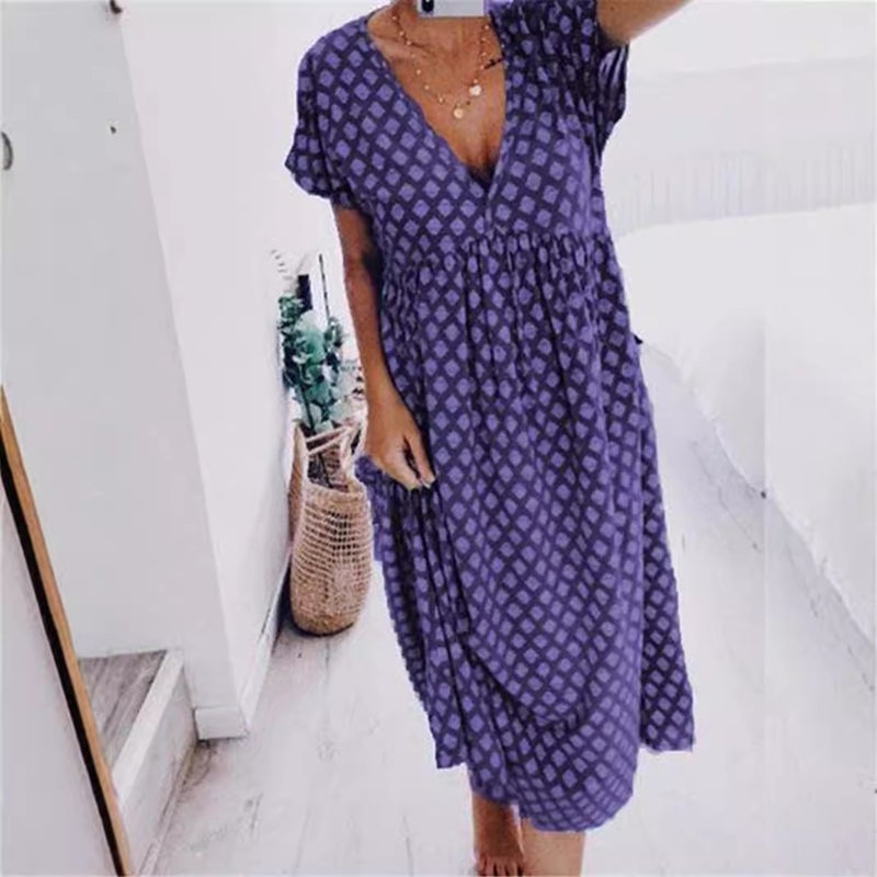 Women's Casual Printed Maxi Dress Summer Style - Image 2