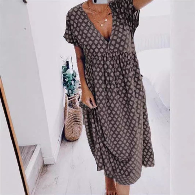 Women's Casual Printed Maxi Dress Summer Style - Image 1