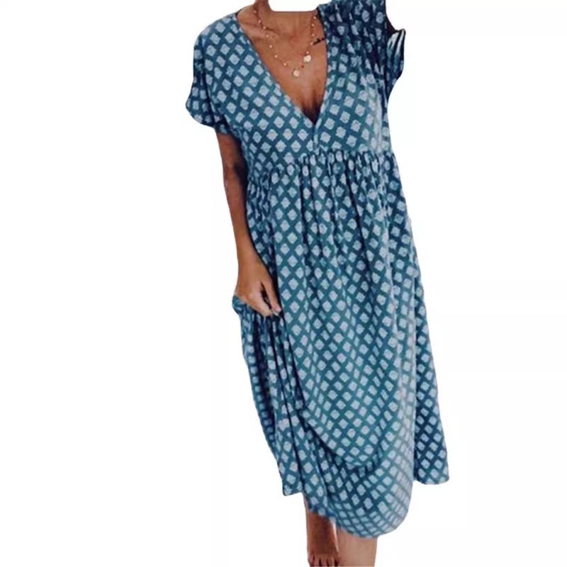 Women's Casual Printed Maxi Dress Summer Style - Image 4