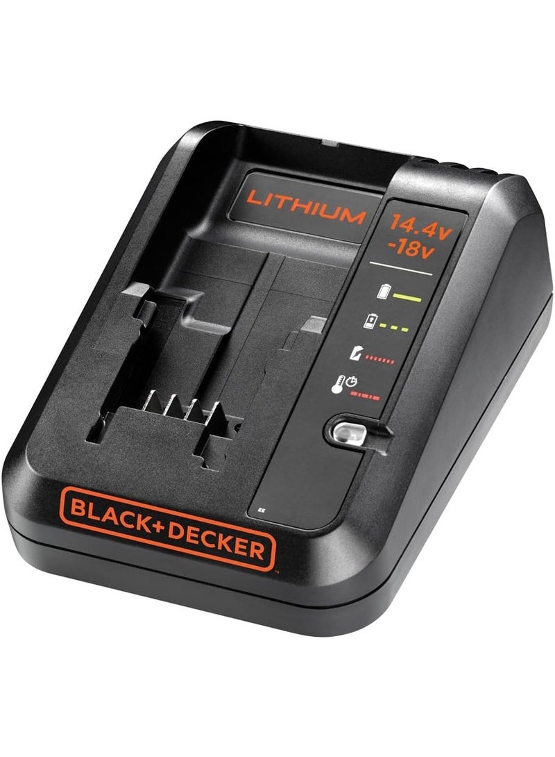 BLACK+DECKER Cordless Fast Charger With 1.5Ah Lithium-Ion Battery Compatible With 14.4-18V Power Tools Extended Run Time For Drilling Driving & Light Cutting Orange Black - Image 3