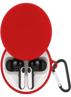 Generic Silicon Case for Oraimo Freepods 4, AirPods Cover Protective Case with Hook Headphones Silicon Case (LED Visible) (Supports Wireless Charging) for Oraimo Freepods 4 - Red  - Image 1