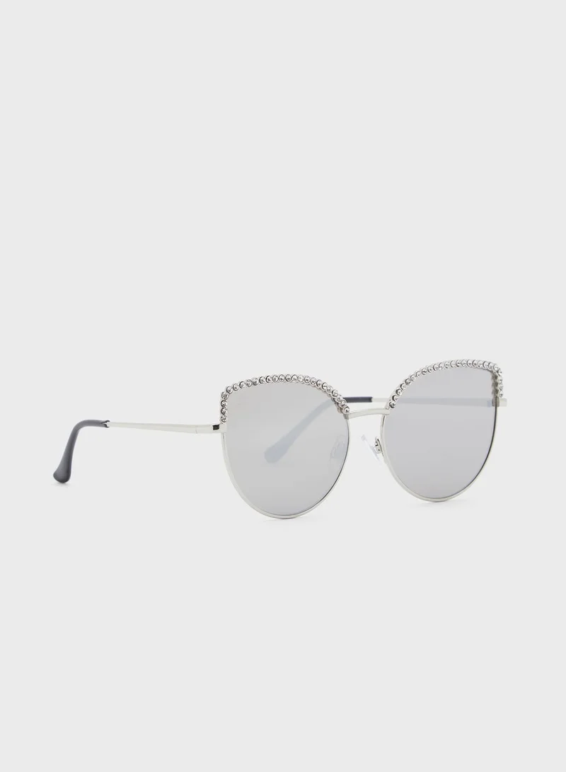 Jeepers Peepers Embellished Cat-Eye Sunglasses