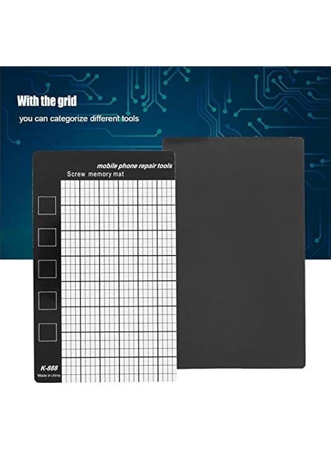 حصيرة ذاكرة مغناطيسية لبراغي للأدوات لإصلاح المكونات الصغيرة حصيرة عمل لوح مثبت تمنع فقدان البراغي الصغيرة وعدم تنظيمها - Image 3
