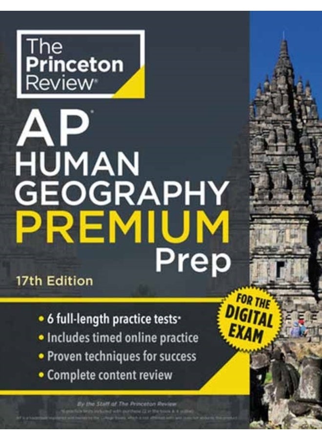 Princeton Review AP Human Geography Premium Prep, 17th Edition : 6 Practice Tests + Digital Practice Online + Content Review