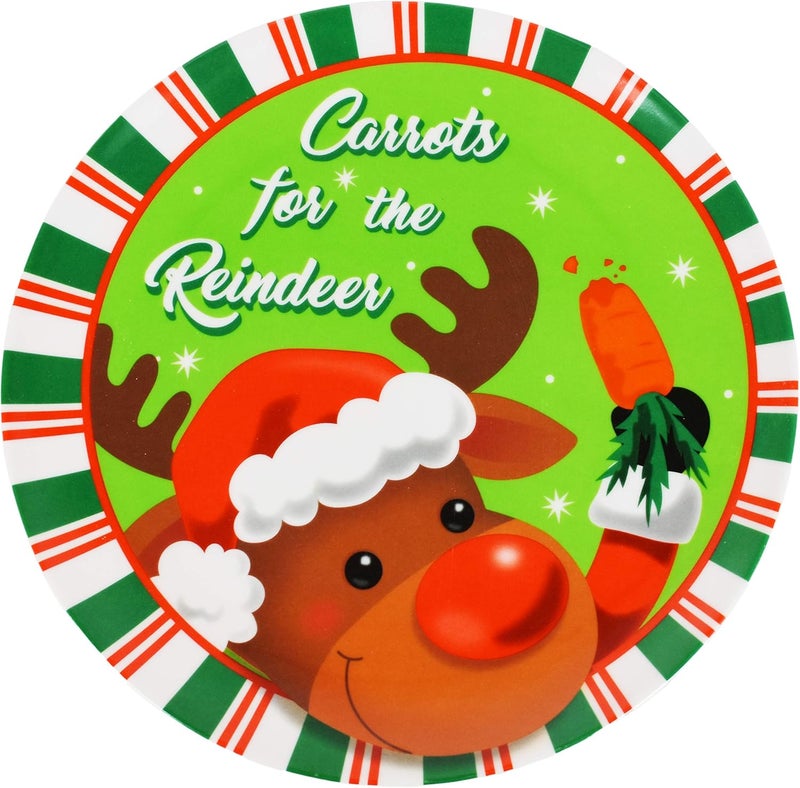 REGENT Single Carrots for the Reindeer Plate and Mug  Measure Approx 8  Melamine Wares  Great for Christmas Parties and Kids Snacks Reindeer Design - Image 2
