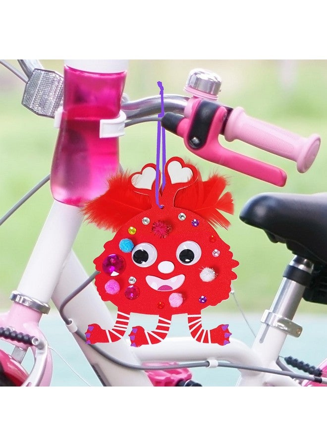 Winlyn 24 Sets Valentine Decorations DIY Valentine Monster Ornaments Craft Kits Hearts Monster Art Sets Foam Valentine Stickers for Kids Valentine's Day Party Classroom Activities Gift Exchange - Image 3