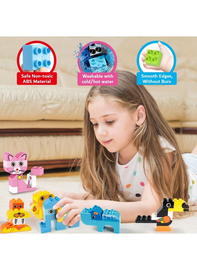 EP EXERCISE N PLAY Building Blocks Set for Toddlers, Creative Large Building Bricks, Toy Animals Building Kit, Preschool Learning Educational Toys for Kids Boys Girls Gifts for 3+ Years Old (122 Pieces)  - Image 4