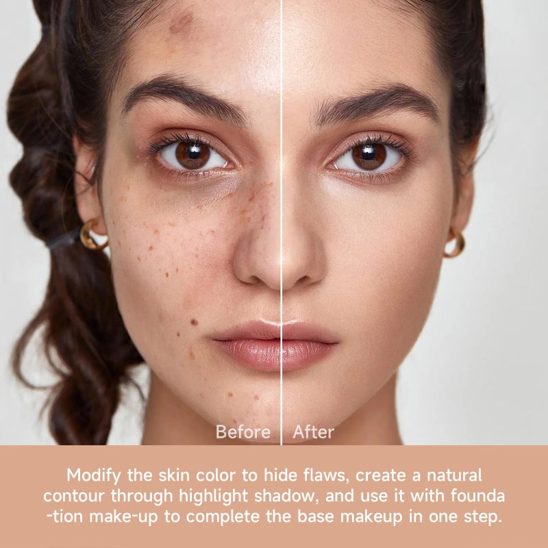 Joyeee Professional Makeup Cream Contour Palette, Joyeee 10 Colours Concearler Full Coverage & Makeup Brush Set Contour Concearler Palette Contouring Face Make Up Gift for Women Girls - Image 2