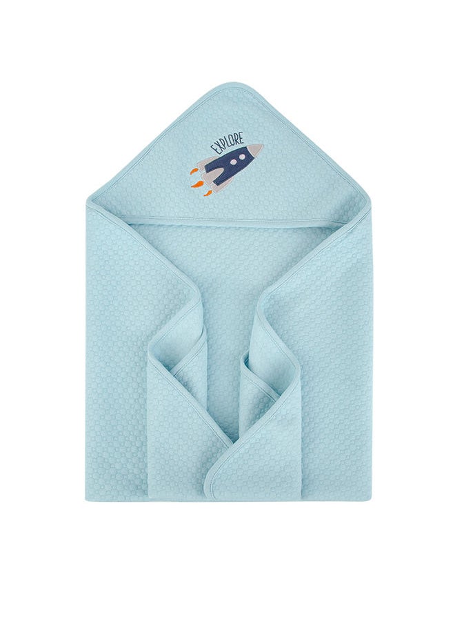 hudson baby Quilted Blanket With Hooded Rocket  - Image 4