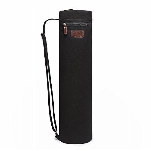 FREMOUS Yoga Mat Bag,Full-zip Exercise Yoga Mat Carrier Bag - Double Storage Pocket,Easy Access Zipper, Adjustable Shoulder Strap and Handle,Fits Most Mats(black) - Image 1