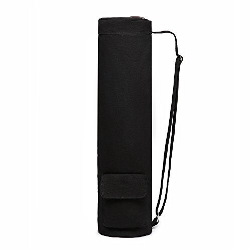 FREMOUS Yoga Mat Bag,Full-zip Exercise Yoga Mat Carrier Bag - Double Storage Pocket,Easy Access Zipper, Adjustable Shoulder Strap and Handle,Fits Most Mats(black) - Image 2