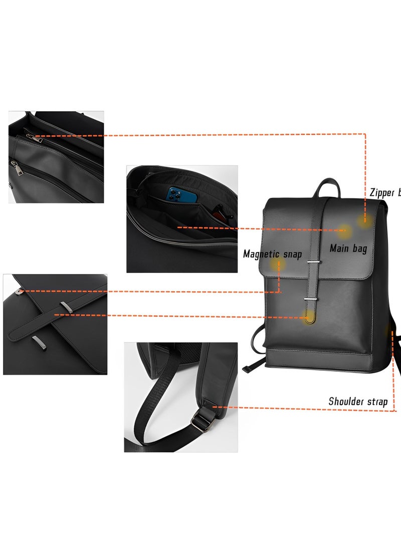 التمريض الجوي حقيبة ظهر Skycare Sturdy Commuter للعمل، حقيبة كمبيوتر محمول مقاس 15.6 بوصة للرجال والنساء أثناء العمل والسفر وصالة الألعاب الرياضية  - Image 4