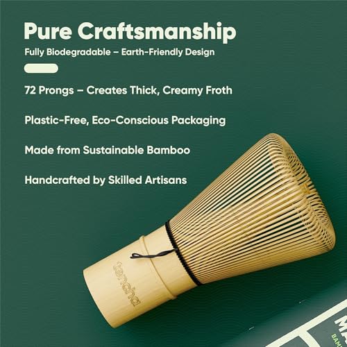 Tencha Japanese Handmade Bamboo Matcha Whisk (Chasen) – Traditional Bamboo Tool for Whisking Matcha & Hojicha - Image 2