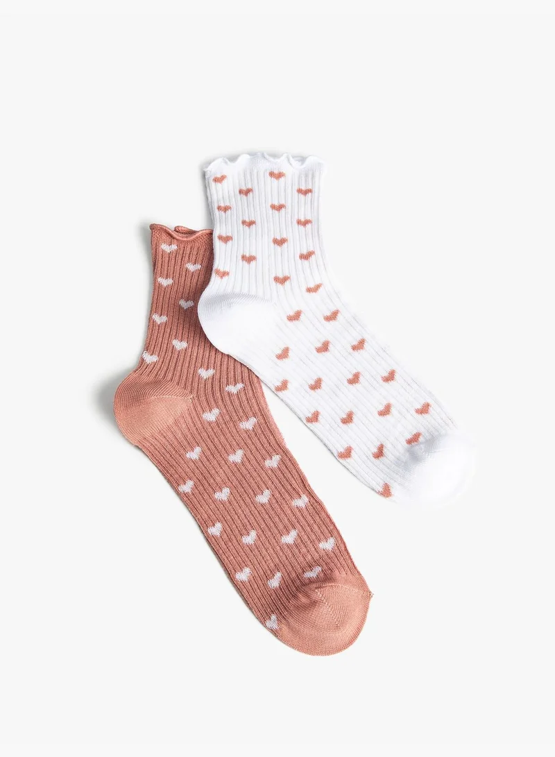 كوتون 3-Pack Patterned Ribbed Booties Socks