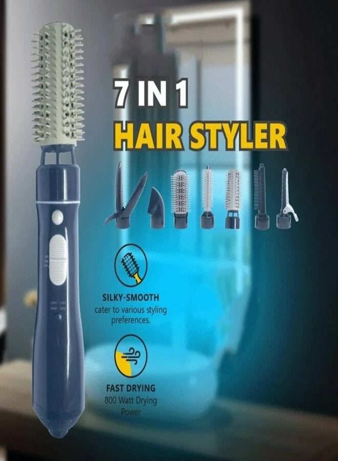 Denx 7 in 1 Hair Dryer 800W Variable Speed ​​for Drying and Styling Hair - Image 1