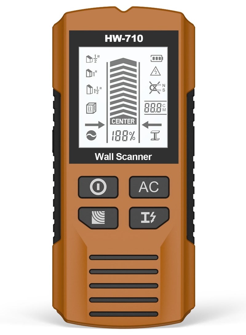 5-in-1 Wall Detector Scanner – Multi-Function Stud Finder & Wall Metal Detector with LCD Display, Live AC Wire Alert, Sound Warning & Fast Accurate Scanning for Home DIY Projects - Image 1