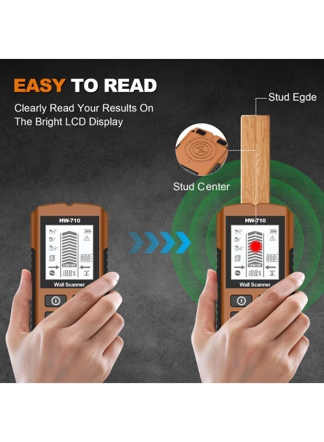 5-in-1 Wall Detector Scanner – Multi-Function Stud Finder & Wall Metal Detector with LCD Display, Live AC Wire Alert, Sound Warning & Fast Accurate Scanning for Home DIY Projects - Image 4