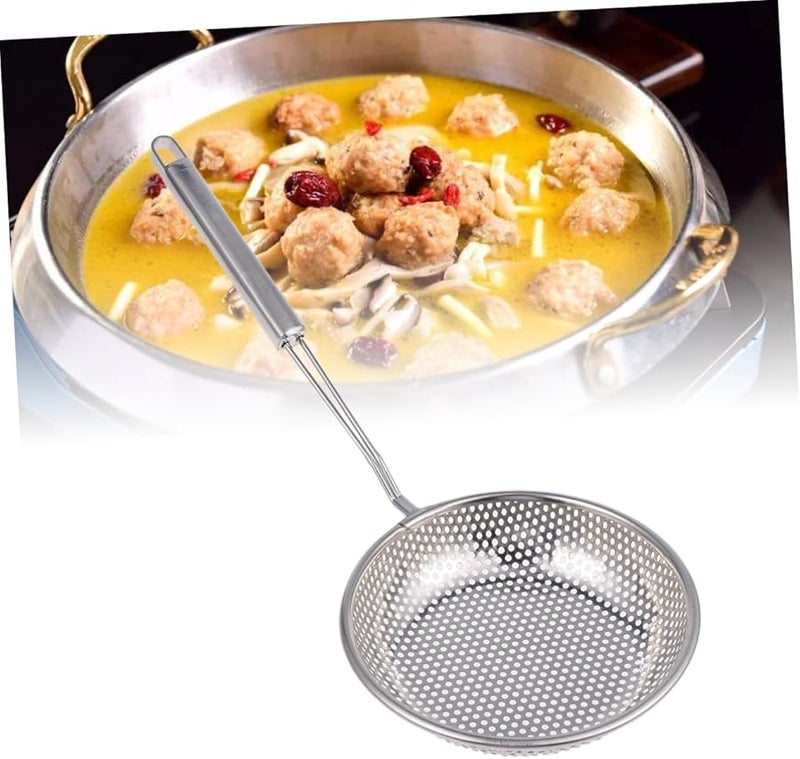 Stainless Steel Ladle Skimmer Spoon Strainer For Hot Pot Cooking And Oil Filtering - Image 5