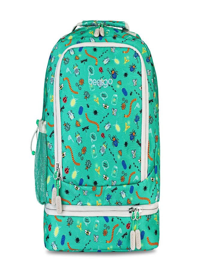 Bentgo Kids 2-in-1 Backpack & Insulated Lunch Bag - Durable 16” Backpack & Lunch Container in Unique Prints for School & Travel - Water Resistant, Padded & Large Compartments (Bug Buddies) - Image 1