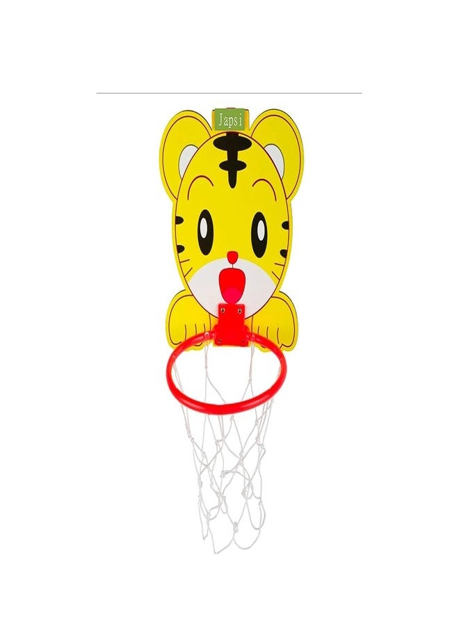 JAPSI Kids Basketball Set with Tiger Design Wall-Mounted Hoop and Net, Indoor Sports Toy Set for Children 3+ Years | - Image 5