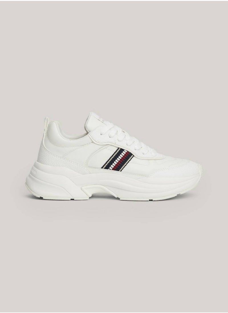 Women's Chunky Runner Sneakers, White - Leather - pzsku/Z8C27CFAE2C1B873DD688Z/45/_/1728911546/68921ea6-8685-4d82-a600-82d29988966c