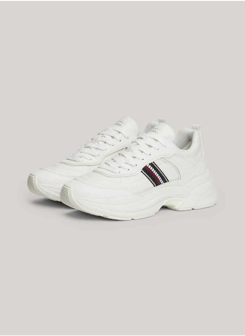 Women's Chunky Runner Sneakers, White - Leather - pzsku/Z8C27CFAE2C1B873DD688Z/45/_/1728911548/9d25675d-ca7c-42c5-b1bf-7b2572120370