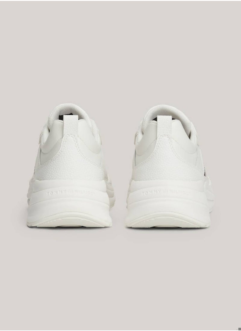 Women's Chunky Runner Sneakers, White - Leather - pzsku/Z8C27CFAE2C1B873DD688Z/45/_/1728911550/3ce45cef-0a7c-42d3-9168-2c6217268323