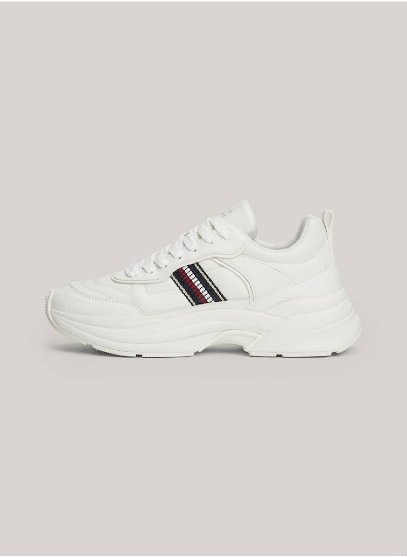 Women's Chunky Runner Sneakers, White - Leather - pzsku/Z8C27CFAE2C1B873DD688Z/45/_/1728911557/3d086d09-5abc-4bd1-911b-c3cdb723e5d9