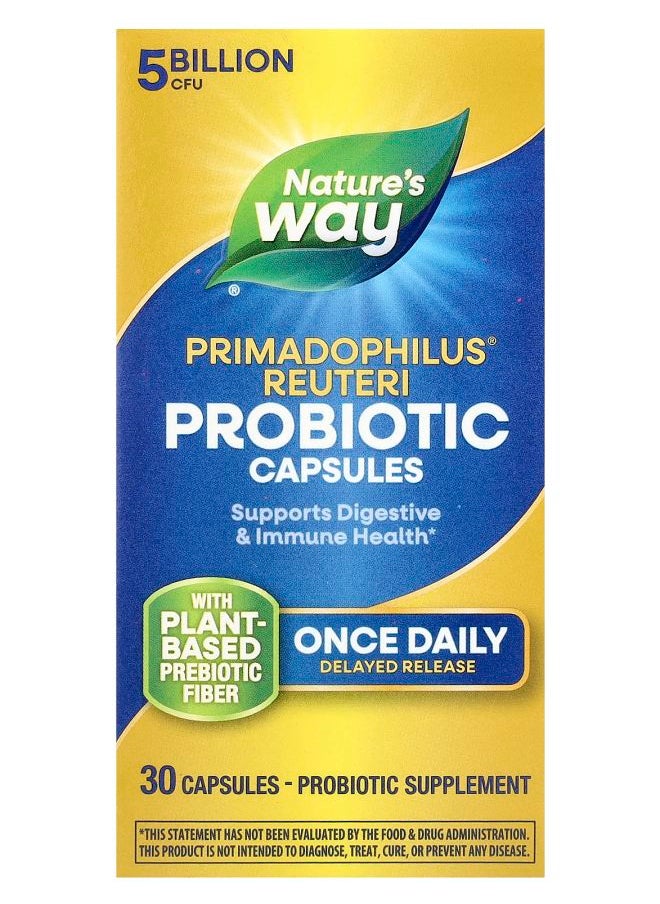 Nature's Primadophilus® Reuteri Probiotic 5 Billion CFU 30 Capsules 