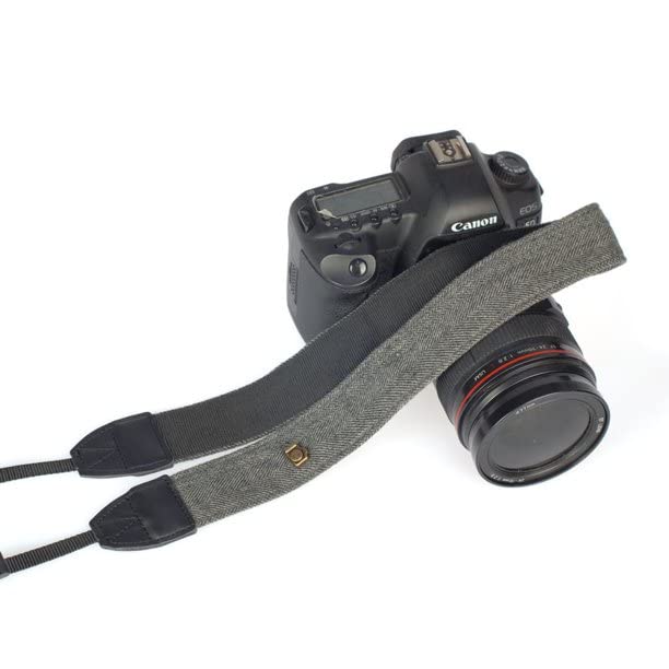 Careflection Universal DSLR Adjustable Camera Dual - Tone Strap Sling belt Digital Binoculars Shoulder Neck Universal Quality Rapid quick Adjustable Comfortable Antislip Cotton Leather finish Hooks Safety cross body women men (Carbon Black) - Image 2