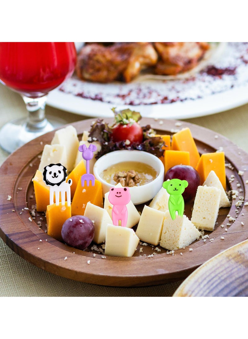 60 Pcs Cartoon Animal Food Picks for Kids, Reusable Fruit Forks, Plastic Mini Forks for Lunch Boxes, Bento Decor, Sandwiches, Cakes, Fruits, and Party - Image 5