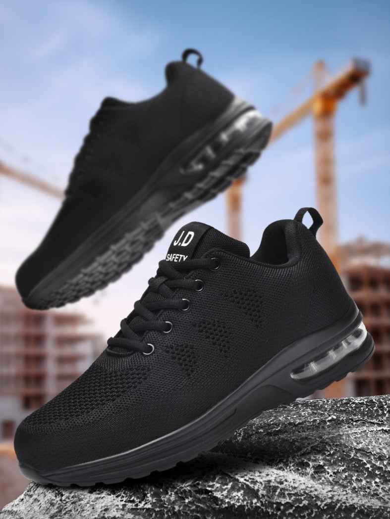 New Labor Protection Shoes For Men And Women, Fly-Woven Breathable Lightweight Steel Toe Caps, Anti-Smash And Anti-Puncture Construction Site Protective Safety Shoes - Image 2