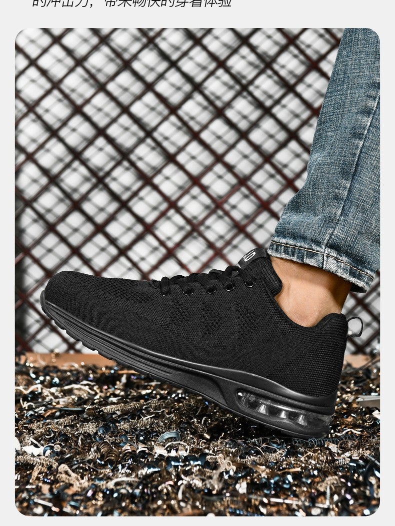 New Labor Protection Shoes For Men And Women, Fly-Woven Breathable Lightweight Steel Toe Caps, Anti-Smash And Anti-Puncture Construction Site Protective Safety Shoes - Image 3