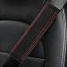 ongfuwu 2PCS Car Seat Belt Cover Soft Shoulder Strap Covers for More Comfortable Driving Auto Seatbelt Shoulder Pad Cushions Leather Safety Seatbelt Protector Universal for Car SUV BlackRed - Image 2