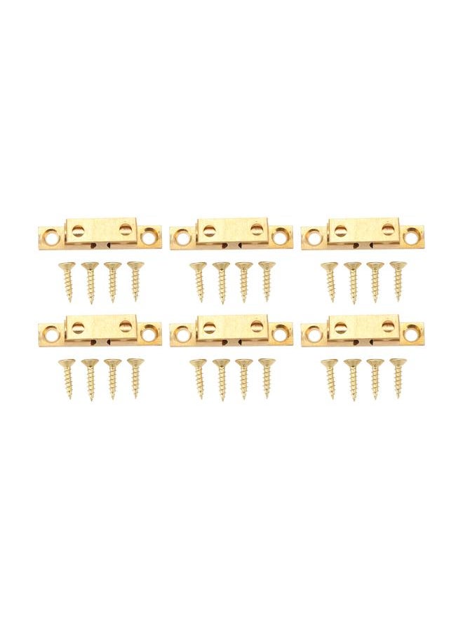Thoraya 6 Set Cabinet Door Catch Brass Cabinet Door Closet Ball Tension Catch Latch with Gold Screw for Most Cabinets 42mm / 1.7in  - Image 1