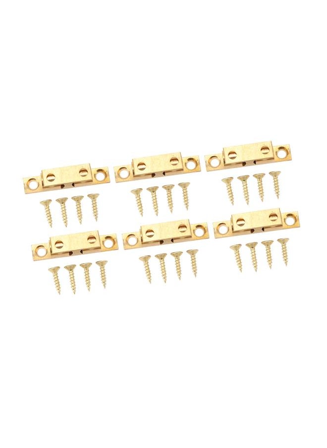 Thoraya 6 Set Cabinet Door Catch Brass Cabinet Door Closet Ball Tension Catch Latch with Gold Screw for Most Cabinets 42mm / 1.7in  - Image 5