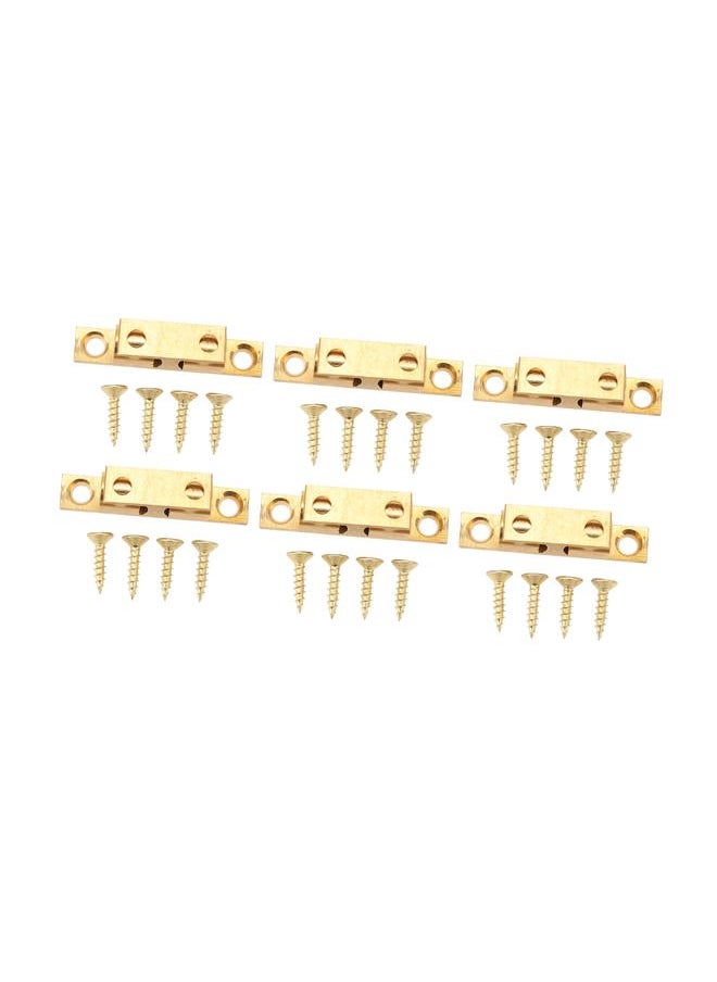 Thoraya 6 Set Cabinet Door Catch Brass Cabinet Door Closet Ball Tension Catch Latch with Gold Screw for Most Cabinets 42mm / 1.7in  - Image 4