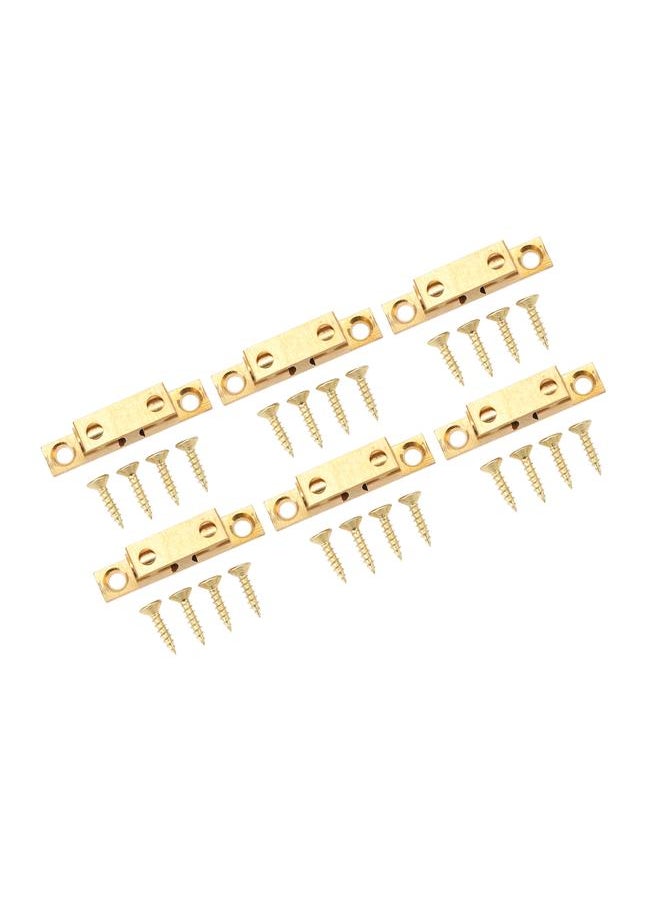 Thoraya 6 Set Cabinet Door Catch Brass Cabinet Door Closet Ball Tension Catch Latch with Gold Screw for Most Cabinets 42mm / 1.7in  - Image 2