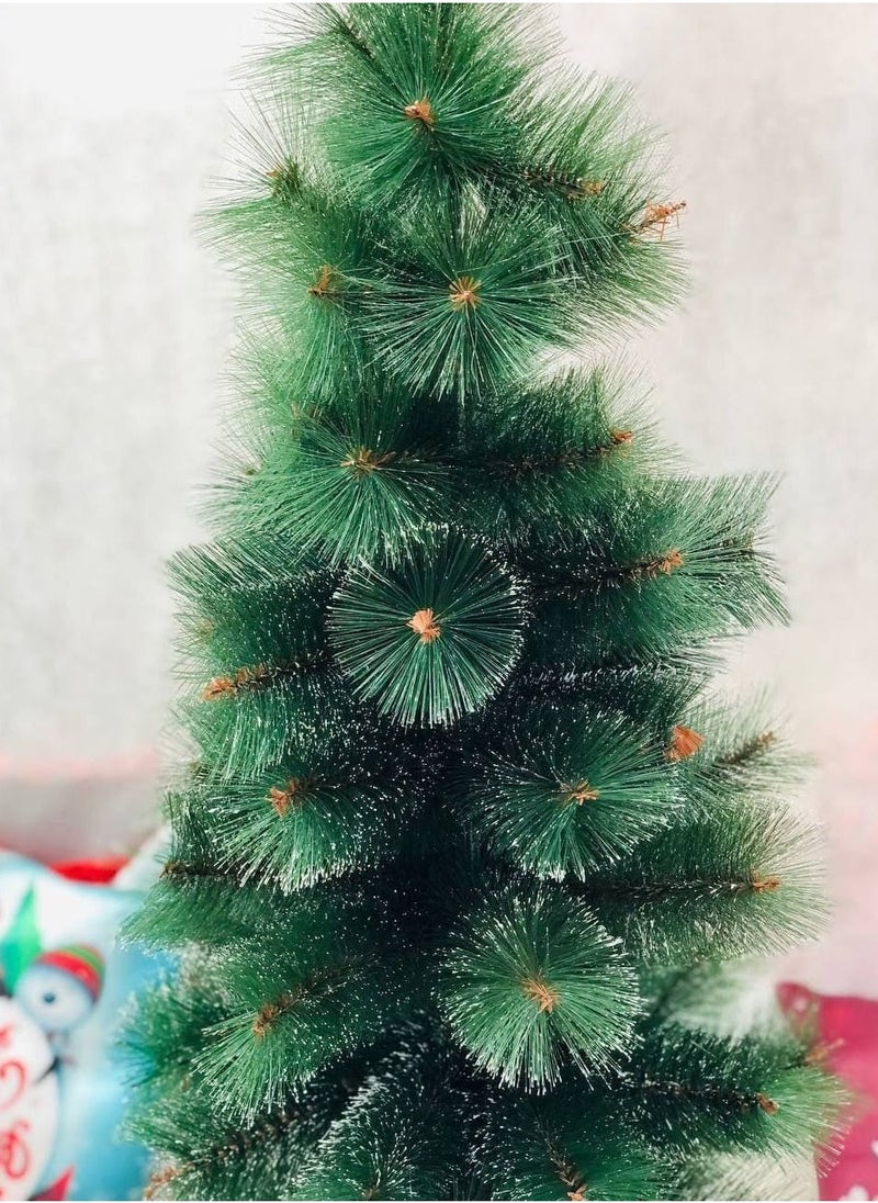 Generic Christmas Trees The Green Hedgehog Tree with Snowy Edges The Tree with the Soft Metal Pole in Motion and the Iron Seat Size: 210cm  - Image 1