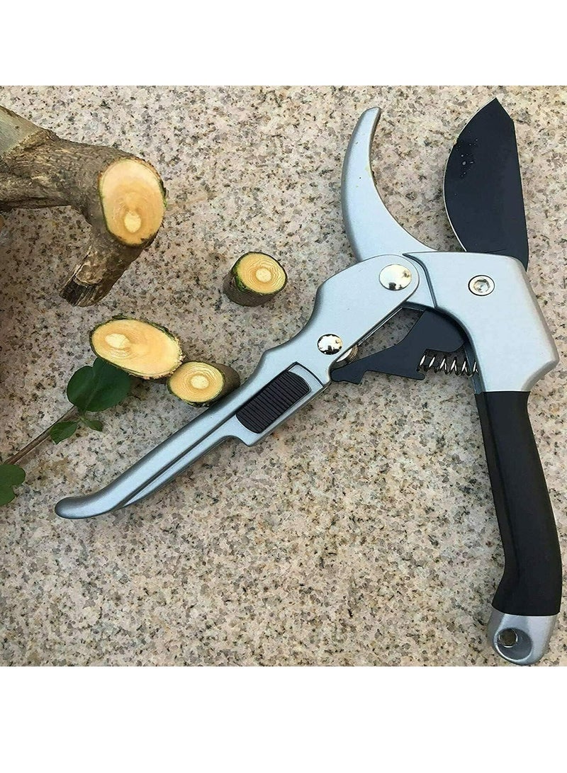 Loquat 8 Premium Garden Clippers, 3x Easier with Pulley Lever, Arthritis-Friendly Black Snips. - Image 4