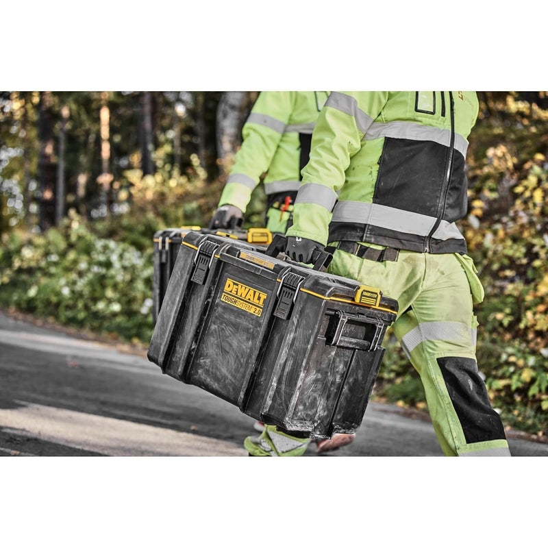 DEWALT DWST83342-1 5.4kg TOUGHSYSTEM BOX 2.0 - DS400, 50 Kg Load Capacity, IP65 Rated for Dust & Water Resistance, Metal Wire Front Latches, Ideal for Easy & Convenient Storage, 55.4 x 37.1 x 40.8 cm - Image 5