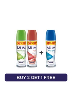 Deodorant Roll-On Sensitive Aloe Vera, Musk & Brisa Fresh, Pack of 3, 75ml Each
