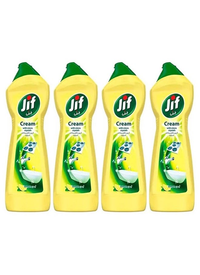 Jif Multi-Purpose Cream Cleaner Lemon 500ml Pack of 4  - Image 2