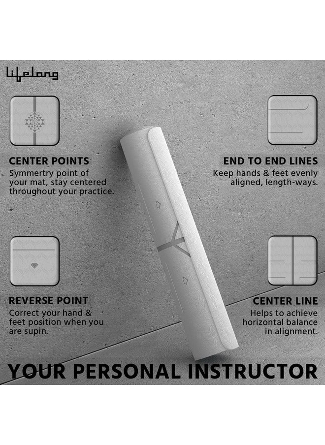 Lifelong Lifelong Yoga Mat For Women & Men Tpe Material 6Mm Anti-Slip Yoga Mat With Bag For Gym Workout|Exercise Mat For Home Gym|Yoga Mat For Gym Workout And Yoga Exercise (Grey, Llym74), Blue-Green  - Image 2