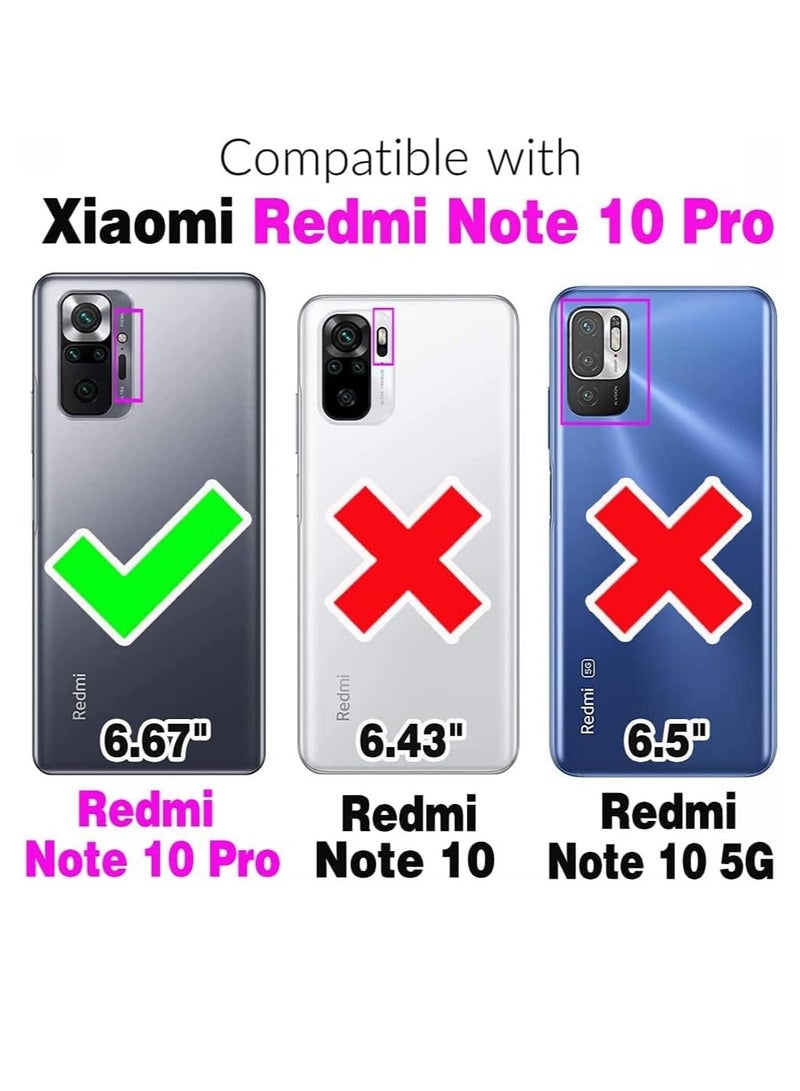 BORTONY Redmi Note 10 Pro 4G Case Finger Grip Magnetic Stand Phone Holder Attach With Car Mount Protective Case Cover for Xiaomi Redmi Note 10 Pro - Image 2