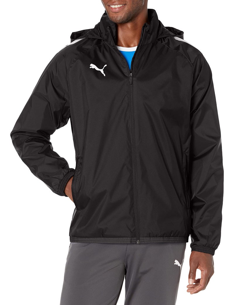 PUMA Men's TeamLIGA All Weather Jacket, Black/Black, L - Image 4