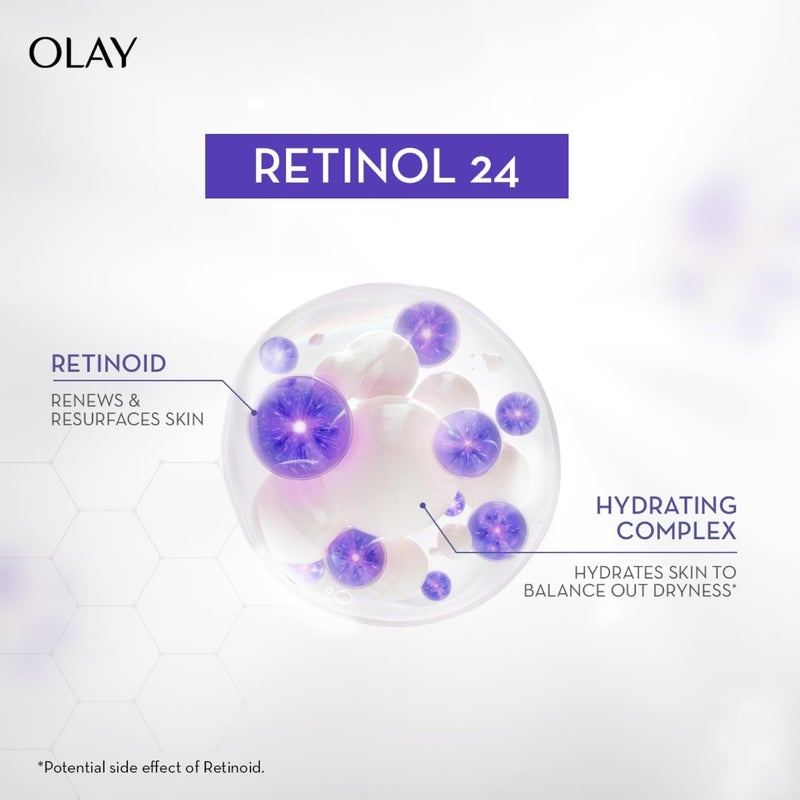 Olay Regenerist Retinol 24 Night Cream l Renews and Resurfaces Skin Overnight l No Redness or Irritation  Fragrance Free l Normal Oily Dry and Combination Skin l 50g - Image 4